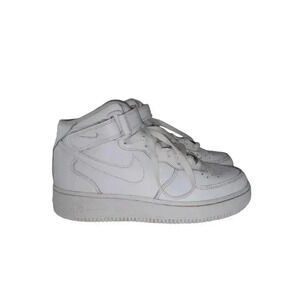 Nike Air Force 1 LE Mid Triple White GS Size 6Y DH2933-111 Lace Up Sneaker
